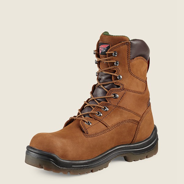 Red Wing Safety Boots Mens Brown - King Toe® - 8-inch Waterproof Toe - 3289671-HW